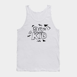 90s Kid in Doodle Art Style Tank Top